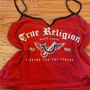 True Religion Red Camisole with Black Trim